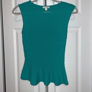Eva Mendes Green Peplum Top - Small